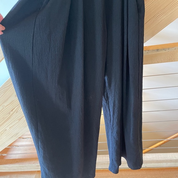 Black H&M Jumpsuit with Wide Leg Pants and Tie Waste - Picture 3 of 6